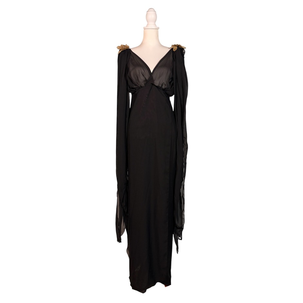 Unbranded Whimsigoth Black Maxi Dress S Sleeveless Gothic Noir Romantic Witch